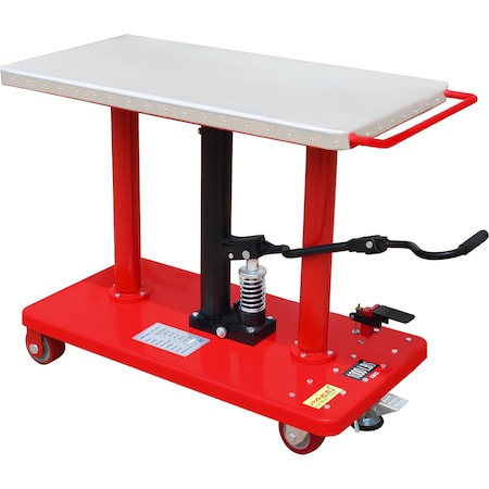 Pake Handling Tools Low Profile Post Lift Table, 1000 Lb. Cap. 36x18 Platform with Stainless Cover, 30 to 48 Lift Range PAKMD1048S